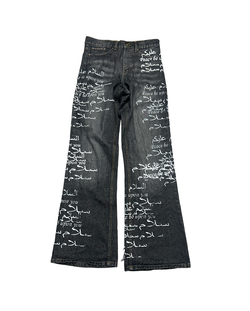 ALLOVER PEACE DENIM(MADE TO ORDER)